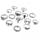 Ring Stacking Mastery: Styling Statement Boho Rings with Delicate Midi Rings