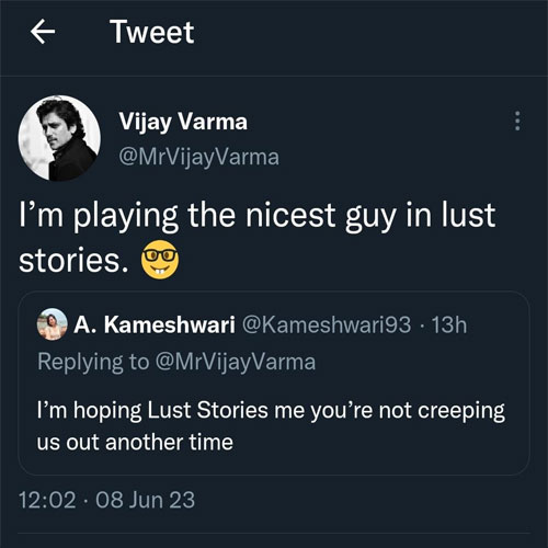 After being the villain in Darlings, Dahaad, Vijay Varma gears up to play the 'nicest guy' role in Lust Stories 2!, vijay varma,  lust stories 2