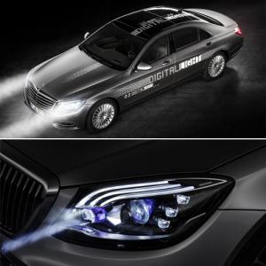 New Mercedes headlight technology lets allow to communicate through words