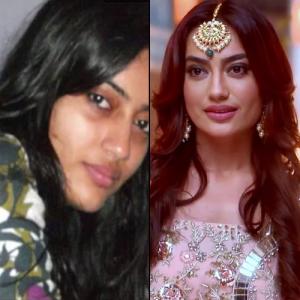 Television actress looks before and after makeup