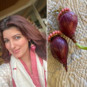 In 5 pics: Twinkle Khanna flaunts onion earrings gifted by Akshay Kumar