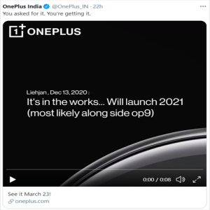 New OnePlus Watch is going to be Launch on March 23