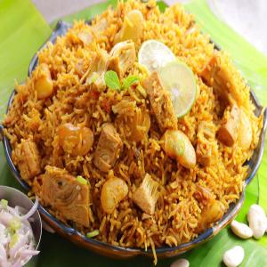Recipe for Kathal Biryani-A Royal Vegetarian Delight