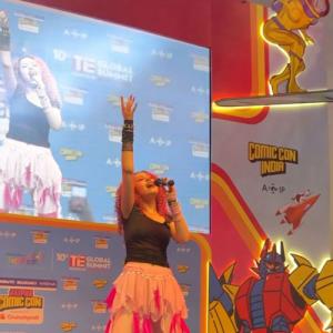 THE BEST CROWD SO FAR CELINEDEE MATAHARI (AR RAHMAN DUBAI DISCOVERY) ON HER SHOW AT JAIPUR FIRST-EVER COMIC CON