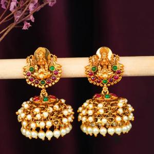 Hollow Gold Jhumkas: Temple Motifs in Feather-Light Yellow Gold for All-Day Sway