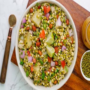 Sprouted Moong Chaat: A Refreshing, Protein-Packed Salad Bursting with Flavor